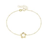 Armband LUIGI MERANO "mit Mittelteil Blüte, Gold 375", gold, Armbänder, Herren, 18cm, Gelbgold 375, Armband (15444759-0) gold