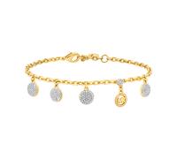 Armband MICHAEL KORS "Schmuck Geschenk Metall Armschmuck Armkette Premium", gelbgoldfarben, metallfarben, kristallweiß, kristallweiß, Armbänder, Damen, 19cm, Metall, Armband, mit Zirkonia (synth.) (96