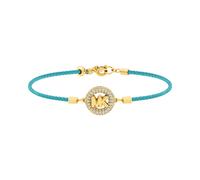 Armband MICHAEL KORS "Schmuck Geschenk Metall Kordel Nylon Armschmuck Premium", blau (türkis, gelbgoldfarben, kristallweiß, kristallweiß), Armbänder, Damen, 19,5cm, Metall Nylon, Metall, Nylon, Armban