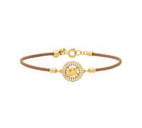 Armband MICHAEL KORS "Schmuck Geschenk Metall Kordel Nylon Armschmuck Premium", rosa (braun, gelbgoldfarben, kristallweiß, kristallweiß), Armbänder, Damen, 19,5cm, Metall Nylon, Metall, Nylon, Armband
