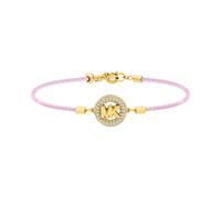 Armband MICHAEL KORS "Schmuck Geschenk Metall Kordel Nylon Armschmuck Premium", rosa (rosa, gelbgoldfarben, kristallweiß, kristallweiß), Armbänder, Damen, 19,5cm, Metall Nylon, Metall, Nylon, Armband,