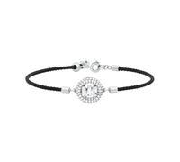 Armband MICHAEL KORS "Schmuck Geschenk Metall Kordel Nylon Armschmuck Premium", silber (schwarz, metallfarben, kristallweiß, kristallweiß), Armbänder, Damen, 19,5cm, Metall Nylon, Metall, Nylon, Armba