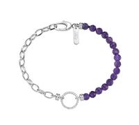Armband "mit Amethyst-Kugeln und Zirkonia, Silber 925", lila, GIORGIO MARTELLO MILANO, Armbänder, Damen, 19cm, Silber 925 (Sterlingsilber), Armband (91564212-0) lila