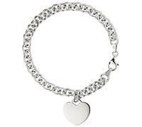 Armband mit Anhänger Herz 925 Sterling Silber 19 cm Herzarmband