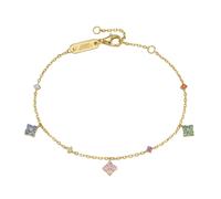 Armband "mit Behang, farbige Zirkonia, vergoldet, Silber 925", bunt (mehrfarbig), GIORGIO MARTELLO MILANO, Armbänder, Damen, 19cm, Silber 925 (Sterlingsilber), Armband (32802722-0) mehrfarbig