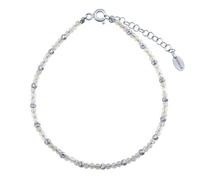 Armband mit echtem Mondstein und Silberkugeln Archer