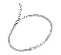 Armband mit Gravur FIRETTI "Schmuck Geschenk Silber 925 Namensarmband zur Namenskette", silber (silberfarben), Armbänder, Damen, 17cm, Silber 925 (Sterlingsilber) (437089-0) silberfarben