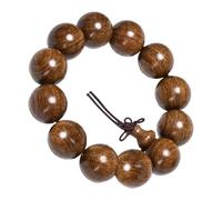Armband mit Holzperlen, Gebetsarmband für Damen, Meditationsperlen aus vergoldetem Sandelholz - Armband mit Gebetsperlen, buddhistisches Armband für Herren, Armbänder