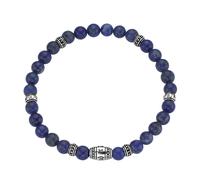 Armband "mit Lapis-Kugeln, Silber 925", blau, GIORGIO MARTELLO MILANO, Armbänder, Herren, 20cm, Silber 925 (Sterlingsilber), Armband (17502443-0) blau