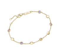 Armband "mit Zwischenteilen, farbige synt. Zirkonia + Korund Silber 925", bunt, GIORGIO MARTELLO MILANO, Armbänder, Damen, 19cm, Silber 925 (Sterlingsilber), Armband (62753163-0) bunt