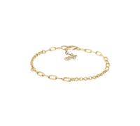 Armband NENALINA "Charmträger Bettelarmband Basic 925 Silber" Gr. 16, gold, Armbänder, Damen, 16cm, ohne Stein, Silber 925 (Sterlingsilber), Armband (92674627-16)