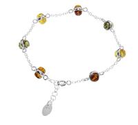 Armband OSTSEE-SCHMUCK "- Adelina - Silber 925/000 - Bernstein" Gr. 18, silber (silber 925, silberfarben, weiß), Armbänder, Damen, Silber 925 (Sterlingsilber), Armband (15270124-18) silber 925, silber