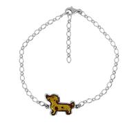 Armband OSTSEE-SCHMUCK "Ostsee-Schmuck Armband Dackel Armband Dackel", silber, Armbänder, Damen, 21cm, Silber 925 (Sterlingsilber), Armband (98048814-0) silber