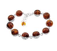 Armband OSTSEE-SCHMUCK "- Dolores - Silber 925/000 - Bernstein" Gr. 18, silber (silber 925, silberfarben, weiß), Armbänder, Damen, Silber 925 (Sterlingsilber), Armband (47678667-18) silber 925, silber