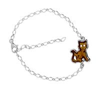 Armband OSTSEE-SCHMUCK "Ostsee-Schmuck Armband Katze Armband Katze", silber, Armbänder, Damen, 20cm, Silber 925 (Sterlingsilber), Armband (19684317-0) silber
