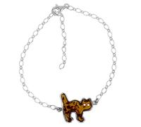 Armband OSTSEE-SCHMUCK "- Katze - Silber 925/000 - Bernstein" Gr. 20, silber (silber 925, silberfarben, weiß), Armbänder, Damen, Silber 925 (Sterlingsilber), Armband (89295063-20) silber 925, silberfa