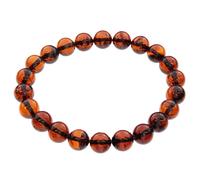 Armband OSTSEE-SCHMUCK "- Kugel 10 mm - Bernstein -" Gr. 19, braun (bernsteinfarben, braun), Armbänder, Damen, Bernstein, Armband (94473213-19) bernsteinfarben, braun