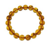 Armband OSTSEE-SCHMUCK "- Kugel 11 mm - Bernstein -" Gr. 19, braun (bernsteinfarben, braun), Armbänder, Damen, Bernstein, Armband (49726437-19) bernsteinfarben, braun