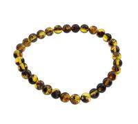 Armband OSTSEE-SCHMUCK "Ostsee-Schmuck Armband Kugel 6 mm Armband Kugel 6 mm", grün, Armbänder, Damen, 19cm, Bernstein, Armband (54680752-0) grün