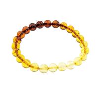 Armband OSTSEE-SCHMUCK "- Kugel 8 mm - Bernstein -" Gr. 19, bunt (mehrfarbig), Armbänder, Damen, Bernstein, Armband (32235469-19) mehrfarbig