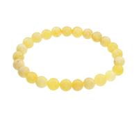 Armband OSTSEE-SCHMUCK "Ostsee-Schmuck Armband Kugel 8 mm Armband Kugel 8 mm", gelb, Armbänder, Damen, 19cm, Bernstein, Armband (88292211-0) gelb