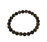 Armband OSTSEE-SCHMUCK "- Kugel 8 mm - Bernstein -" Gr. 19, schwarz (schwarzgrau, bernsteinfarben), Armbänder, Damen, Bernstein, Armband (31634930-19) schwarzgrau, bernsteinfarben