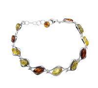 Armband OSTSEE-SCHMUCK "- Marlies - Silber 925/000 - Bernstein" Gr. 19, silber (silber 925, silberfarben, weiß), Armbänder, Damen, Silber 925 (Sterlingsilber), Armband (26358556-19) silber 925, silber
