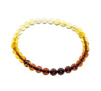Armband - Kugel 6 mm - Bernstein -,