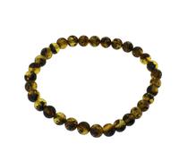 Armband OSTSEE-SCHMUCK "Ostsee-Schmuck Armband Kugel 6 mm Armband Kugel 6 mm", grün, Armbänder, Damen, 19cm, Bernstein, Armband (93107458-0) grün