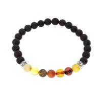 Armband OSTSEE-SCHMUCK "Ostsee-Schmuck Armband Vivi 6 mm Armband Vivi 6 mm", braun, Armbänder, Damen, 19cm, Bernstein, Armband (38505838-0) braun