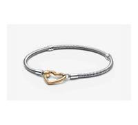Pandora 569539C00 Damenarmband 925 Silber mit Goldfarbenem Herz-Verschluss 18 cm