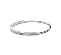 Pandora - Signature I-D Pavé Armreif - 592313C01-1 - Sterling Silber + klarem Zirkonia - Klar - 16 cm