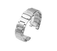 Armband passend for Casio/G-Shock GST-W300/400G/B100/S310/S120/S110/W110 Edelstahl Metall Herren Silber Schwarz Uhrenarmband Armband Kette(Silver)