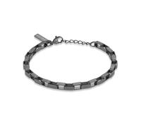 Armband POLICE "Player", schwarz (gunfarben), Armbänder, Herren, 21,5cm, Edelstahl, Armband (72067266-0) gunfarben