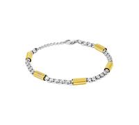Armband POLICE "Radius", gold (edelstahlfarben, gelbgoldfarben), Armbänder, Herren, 22,5cm, Edelstahl, Armband (38624026-0) edelstahlfarben, gelbgoldfarben