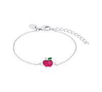 Prinzessin Lillifee Armband mit Anhänger für Mädchen, Silber 925, 12+3 cm, silber, Apfel-Anhänger, Geschenkidee, kommt in Schmuck Geschenk Box, 2040635