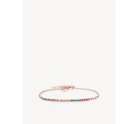 Tamaris Tennis-Armband für Damen aus Edelstahl mit Zirkoniasteinen, Frauen Armschmuck größenverstellbar und wasserfest