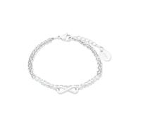 s.Oliver 2022717 Damen Armband Infinity Edelstahl Silber 20 cm