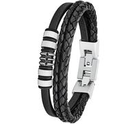 s.Oliver Lederarmband für Herren, Edelstahl Herrenschmuck Armband Weiss Produkte (1.0 pieces)