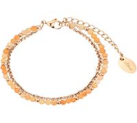 s.Oliver Armband Edelstahl Damen Armschmuck, mit Aventurin, 16+4 cm, Roségold, Kommt in Schmuck Geschenk Box, 2037979