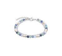 Armband S.OLIVER "Colorful Beads", edelstahlfarben, multicolor, Armbänder, Damen, 20cm, Edelstahl Perlen, Edelstahl, Perlen, Armband, mit Glasperle (22438322-0) edelstahlfarben, multicolor