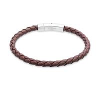s.Oliver Herren Bracelet - Armband aus Echtleder - IP Braun - 22 cm - wasserfest & hautfreundlich