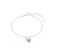s.Oliver Armband 925 Sterling Silber Mädchen Kinder Armschmuck, mit Zirkonia synth., 14+2 cm, Silber, Herz, Kommt in Schmuck Geschenk Box, 2036454