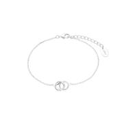 Armband S.OLIVER "Kreis mit Herz", silber (silberfarben), Armbänder, Damen, 20cm, Silber 925 (Sterlingsilber), Armband (22433128-0) silberfarben