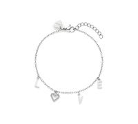 s.Oliver Bracelet - Elegantes Armband aus poliertem Edelstahl - silber - Rolokette verstellbar bis 21 cm - wasserfest & hautfreundlich