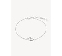 Armband S.OLIVER "Open Heart, Herz", silber (edelstahlfarben, kristallweiß, kristallweiß), Armbänder, Damen, 21cm, Silber 925 (Sterlingsilber), Armband, mit Zirkonia (synth.) (24054113-0) edelstahlfar