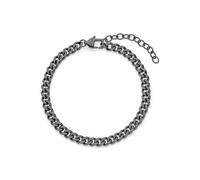 Armband S.OLIVER, silber (gunfarben), Armbänder, Herren, 22cm, Edelstahl, Armband (57373910-0) gunfarben