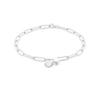 Armband S.OLIVER "Tag and Pearl", edelstahlfarben, weiß, Armbänder, Damen, 21cm, Edelstahl Perlen, Edelstahl, Perlen, Armband, mit Perle (imitiert) (61415404-0) edelstahlfarben, weiß
