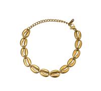 Armband "Schmuck Geschenk Edelstahl Armschmuck Armkette Muschel-Optik", gelbgoldfarben, ANISTON JEWELRY & WATCHES, Armbänder, Damen, 21cm, Edelstahl, Armband, Made in Germany (84522314-0) gelbgoldfarb