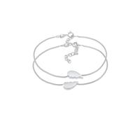 Armband Set ELLI "Herz geteilt Friends Love 2er Set 925 Silber" Gr. 16, silber, Armbänder, Damen, 16cm, ohne Stein, Silber 925 (Sterlingsilber), Armband Set (76888022-16)